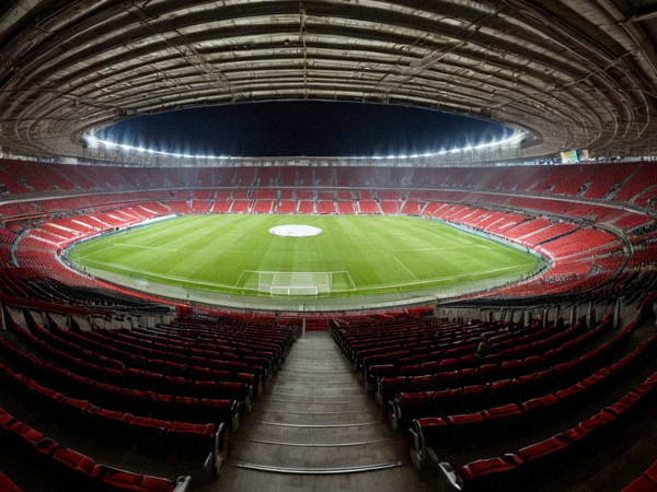 国家队世界杯预选赛赛前球场全景画面